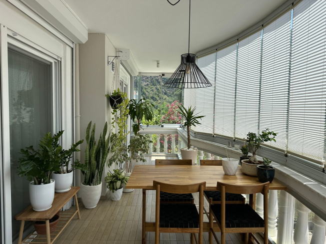 3+1 villa tip daire deniz ve kale manzaralı