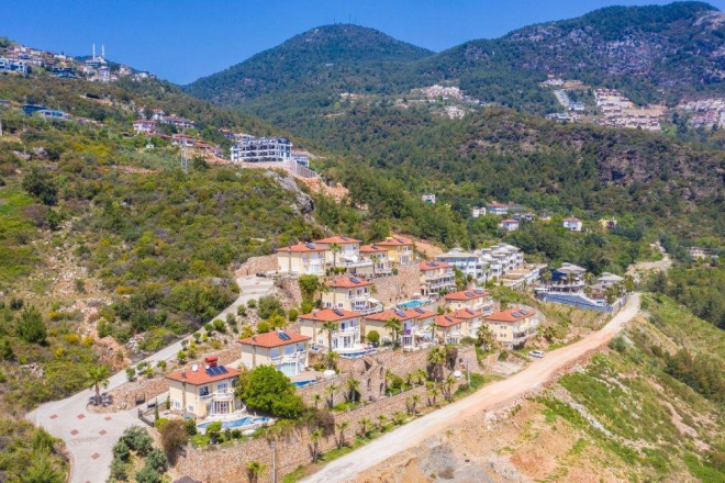 3+1 villa tip daire deniz ve kale manzaralı