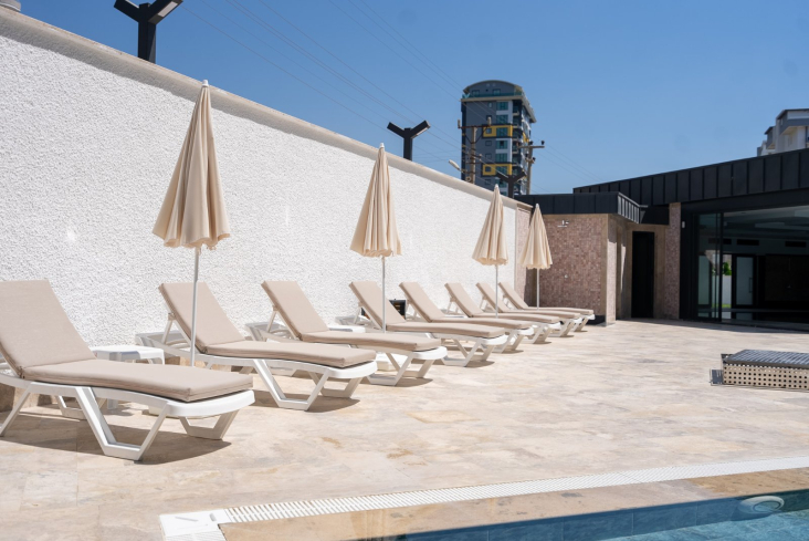 Новая 1+1 в Махмутларе с богатой инфраструктурой и шаговой доступностью к морю