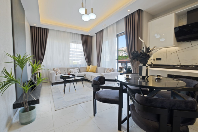 Новая 1+1 с видом на море в Каргыджаке — идеальна для отдыха и аренды