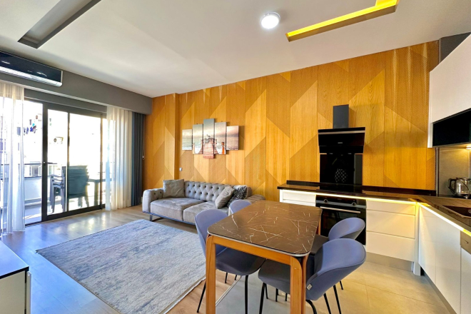 KLOPATRA PLAJINA 300 M 1+1 FULL ACTİVİTELİ DAİRE