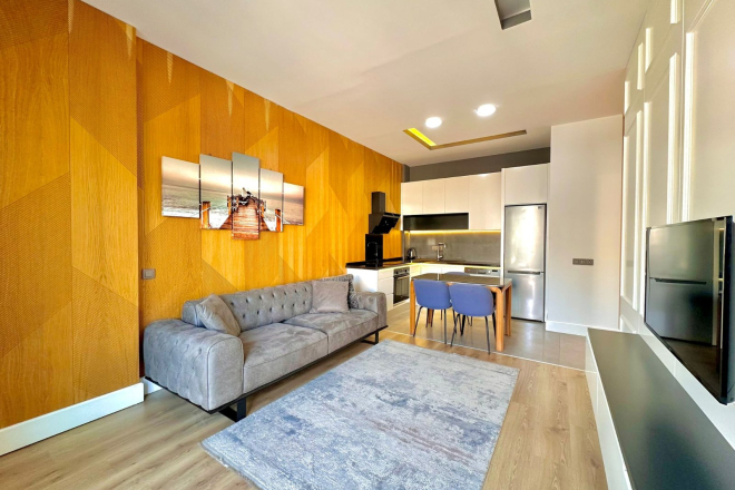 Квартира 1+1 в новом доме у пляжа Клеопатра — готовый вариант под аренду или ВНЖ