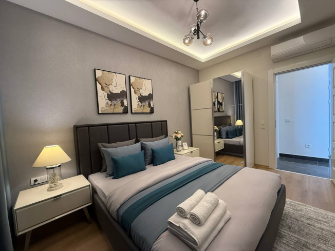 Современная 1+1 квартира в Махмутларе с расширенной инфраструктурой для отдыха