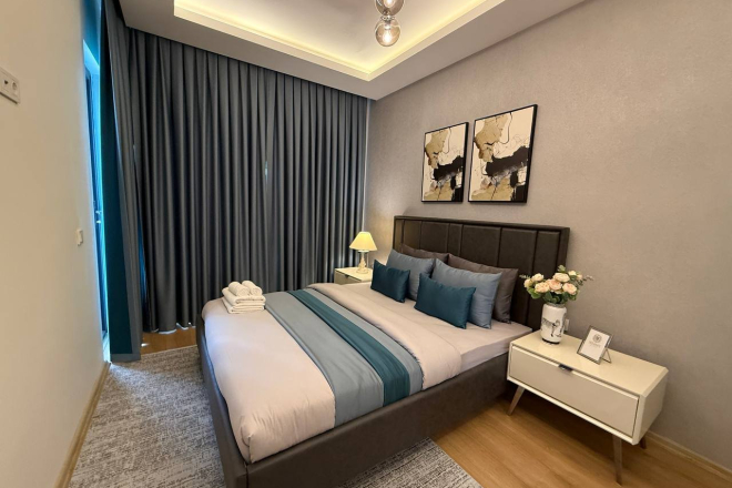 Современная 1+1 квартира в Махмутларе с расширенной инфраструктурой для отдыха