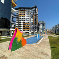 Современная 1+1 квартира в Махмутларе с расширенной инфраструктурой для отдыха