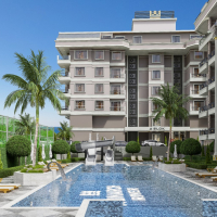 Новая квартира 3+1 в Каргыджаке, Аланья — современный комплекс в 300 м от моря