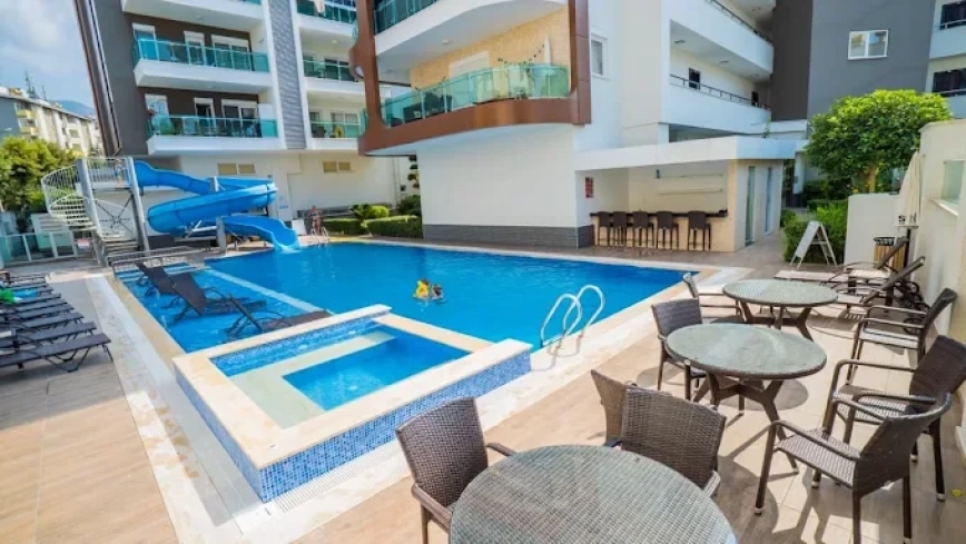 Пентхаус 3+1 у пляжа Клеопатра в Аланье — меблированный дуплекс 180 м² в 400 м от моря