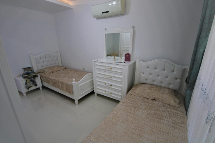 Пентхаус 3+1 у пляжа Клеопатра в Аланье — меблированный дуплекс 180 м² в 400 м от моря