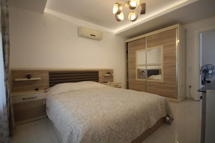 Пентхаус 3+1 у пляжа Клеопатра в Аланье — меблированный дуплекс 180 м² в 400 м от моря