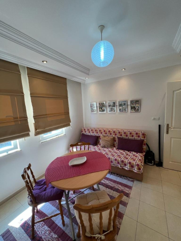 Квартира 1+1 у пляжа Дамлаташ и Клеопатра в Аланье — меблированные апартаменты 50 м²