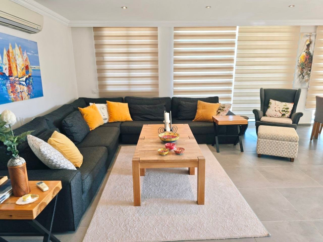 3+1 villa tip daire deniz ve kale manzaralı içten asansörü