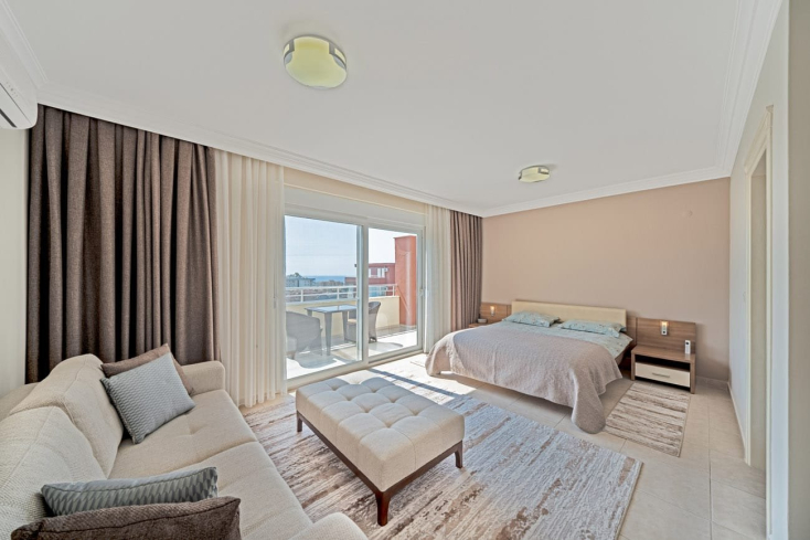 3+1 villa tip daire deniz manzaralı