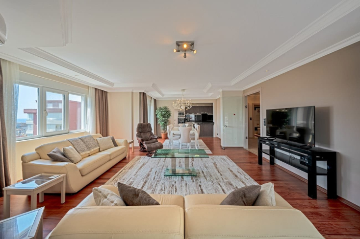 3+1 villa tip daire deniz manzaralı