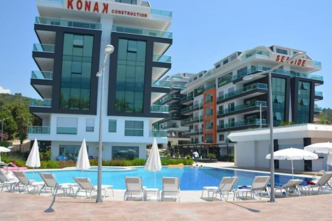 Садовый дуплекс 3+1 в Каргыджаке у моря — для жизни, отдыха и покупки под гражданство