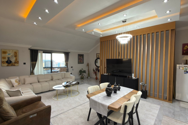 DENİZ DAĞ MANZARALI 4+1 FULL MOBİLYALI DAİRE