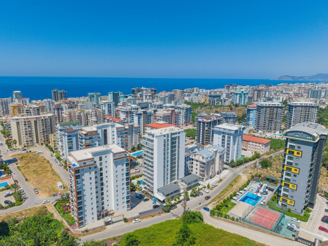 lüks site içinde geniş 1+1 daire FULL YENİ MOBİLYALI