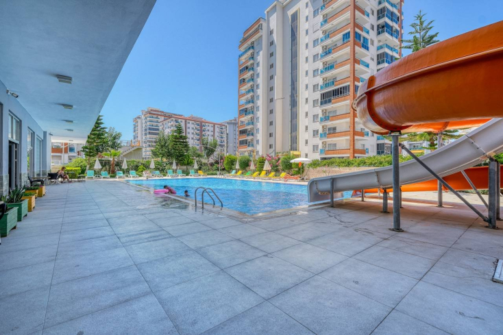 lüks site içinde geniş 1+1 daire FULL YENİ MOBİLYALI