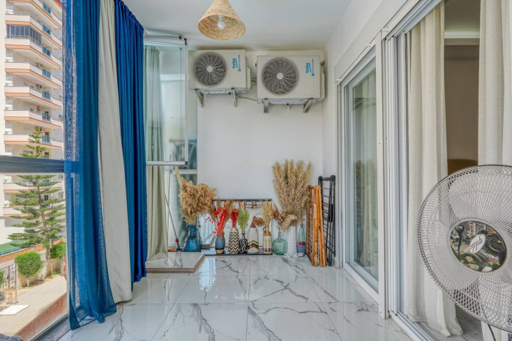lüks site içinde geniş 1+1 daire FULL YENİ MOBİLYALI