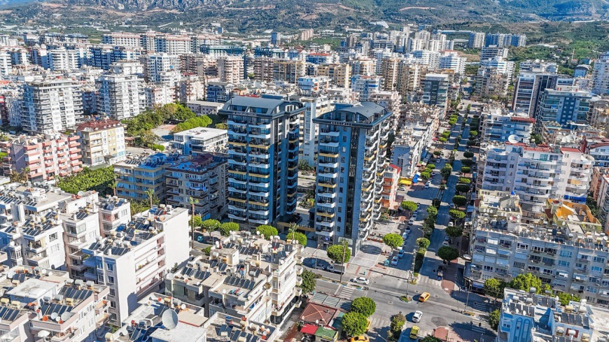 Квартира 2+1 в Махмутларе, Алания — новая квартира 110 м² с видом на море и горы