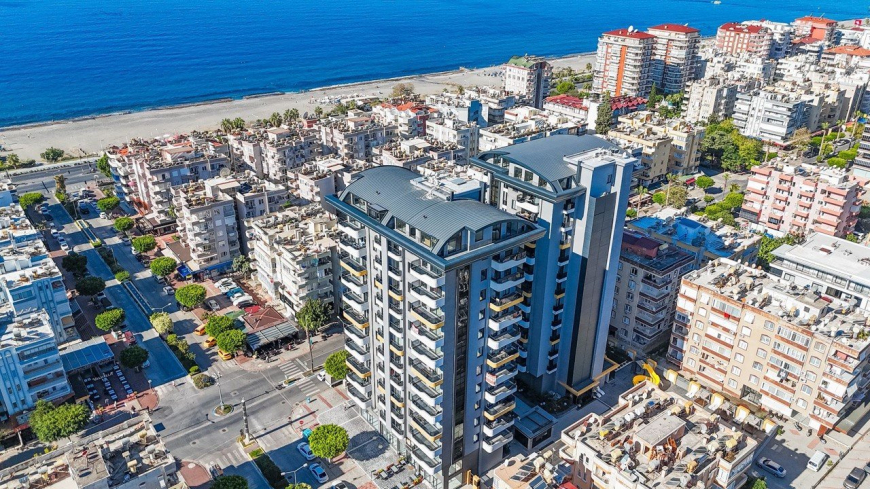 Квартира 2+1 в Махмутларе, Алания — новая квартира 110 м² с видом на море и горы