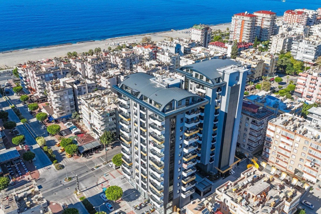 Квартира 2+1 в Махмутларе, Алания — новая квартира 110 м² с видом на море и горы