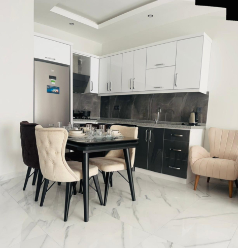 MAHMUTLARDA DENİZE 500 mt. 1+1 EŞYALI SATILIK DAİRE