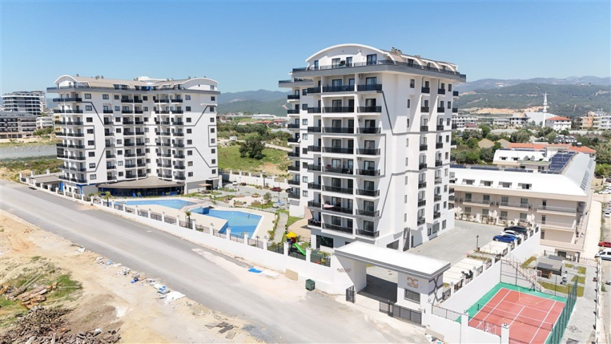 Купить новую квартиру 1+1 с видом на море в Авсалларе — 50 м²