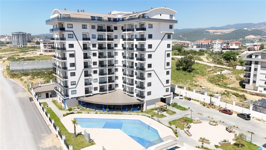 Купить новую квартиру 1+1 с видом на море в Авсалларе — 50 м²