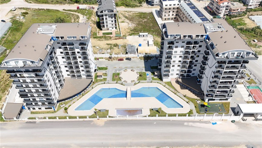 Купить новую квартиру 1+1 с видом на море в Авсалларе — 50 м²