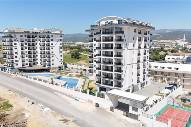 Купить новую квартиру 1+1 с видом на море в Авсалларе — 50 м²