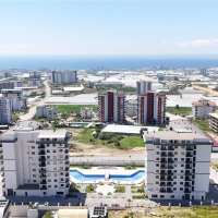 Купить новую квартиру 1+1 с видом на море в Авсалларе — 50 м²