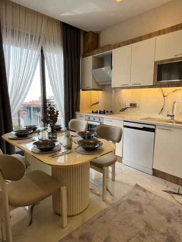Купить меблированный пентхаус в Оба, Алания — 115 м² с видом на море