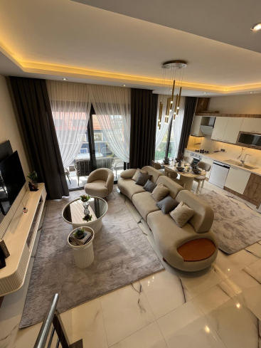 Купить меблированный пентхаус в Оба, Алания — 115 м² с видом на море