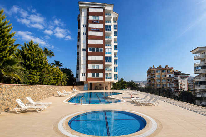 Квартира 1 спальня на продажу — Тосмур — 70 м², с видом на море